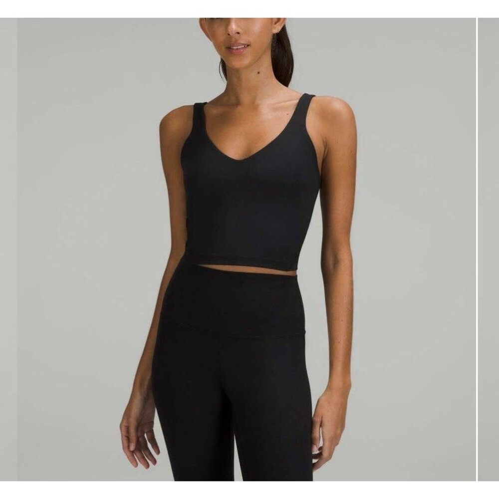 Lululemon Align Tank Top Light Support No Pads Ribbed in Black Size 2
